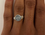 Aquamarine Sterling Silver Wrap Ring