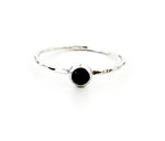 Onyx Drop Sterling Silver Ring