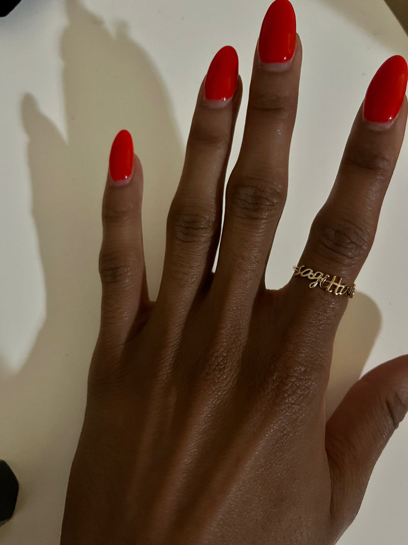 Zodiac Nameplate Ring