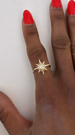 Sunburst Crystal Ring