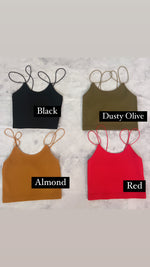 Ribbed Two Strap Crop Top (Multiple Colors)