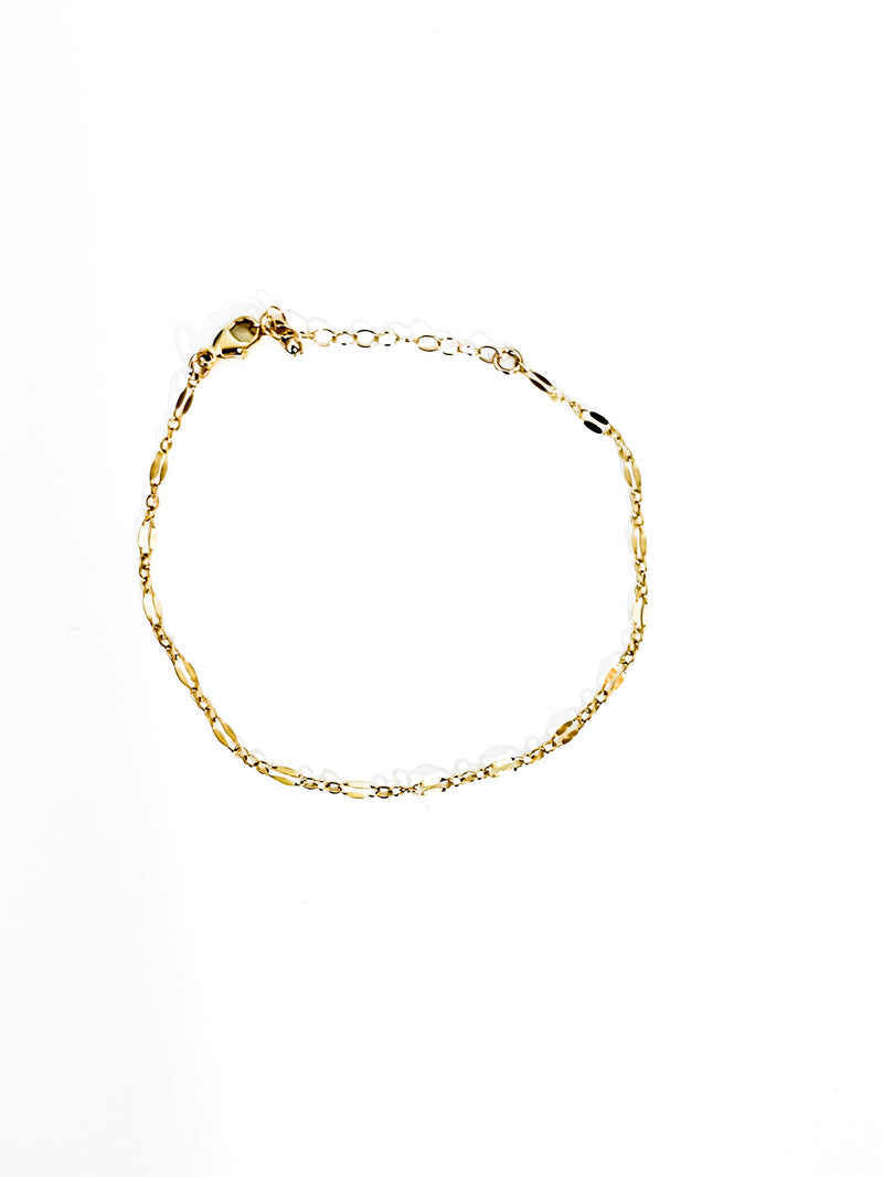 Gold Filled Flat Chain Bracelet
