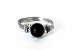 Onyx Sterling Silver Wrap Ring