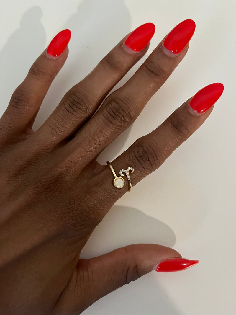 Zodiac Opal Ring
