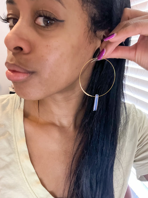 Opalite Divine Conduit Hoop Earrings