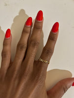 Zodiac Nameplate Ring