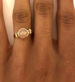 Rose Quartz Gold Filled Wrap Ring